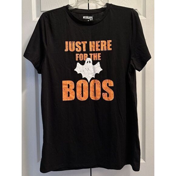 Here for the Boos Ghost Graphic Halloween T Shirt Size Medium - Picture 1 of 3